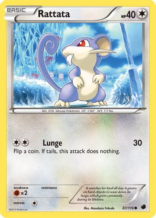 Rattata 87/116 - Plasma Freeze Reverse Holofoil