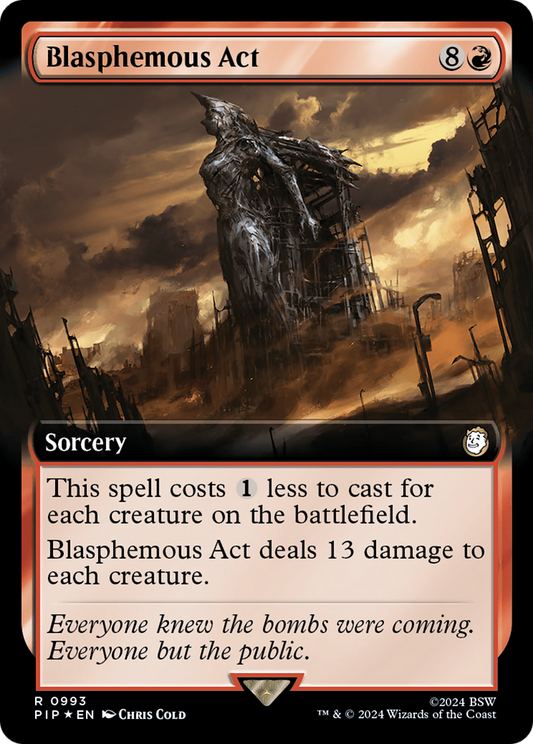 Blasphemous Act (PIP-993) - Fallout: (Extended Art) Foil - Premium MTG Single from Wizards of the Coast - Just $9.33! Shop now at Game Crave Tournament Store