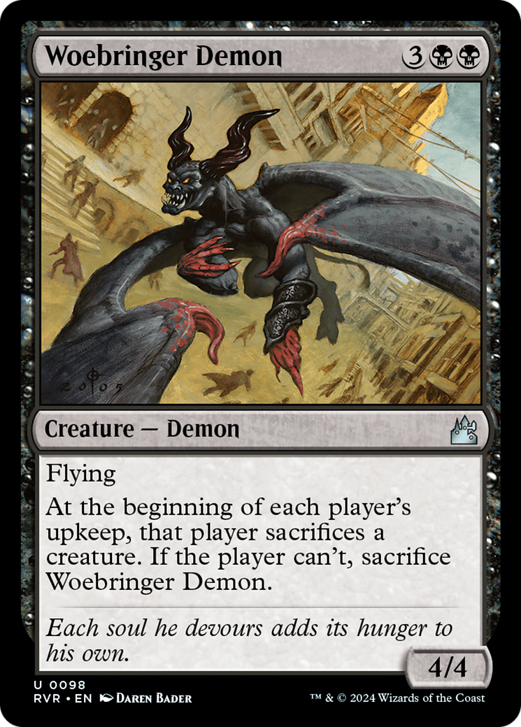 Woebringer Demon (RVR-098) - Ravnica Remastered Foil - Premium MTG Single from Wizards of the Coast - Just $0.25! Shop now at Game Crave Tournament Store