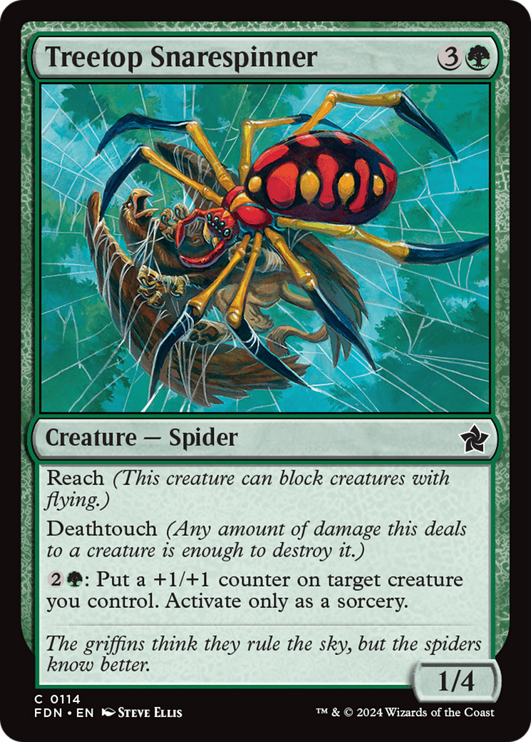 Treetop Snarespinner (FDN-114) - Foundations - Premium MTG Single from Wizards of the Coast - Just $0.25! Shop now at Game Crave Tournament Store