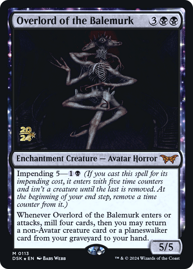 Overlord of the Balemurk (PDSK-113S) - Duskmourn: House of Horror Promos Foil - Premium MTG Single from Wizards of the Coast - Just $26.36! Shop now at Game Crave Tournament Store