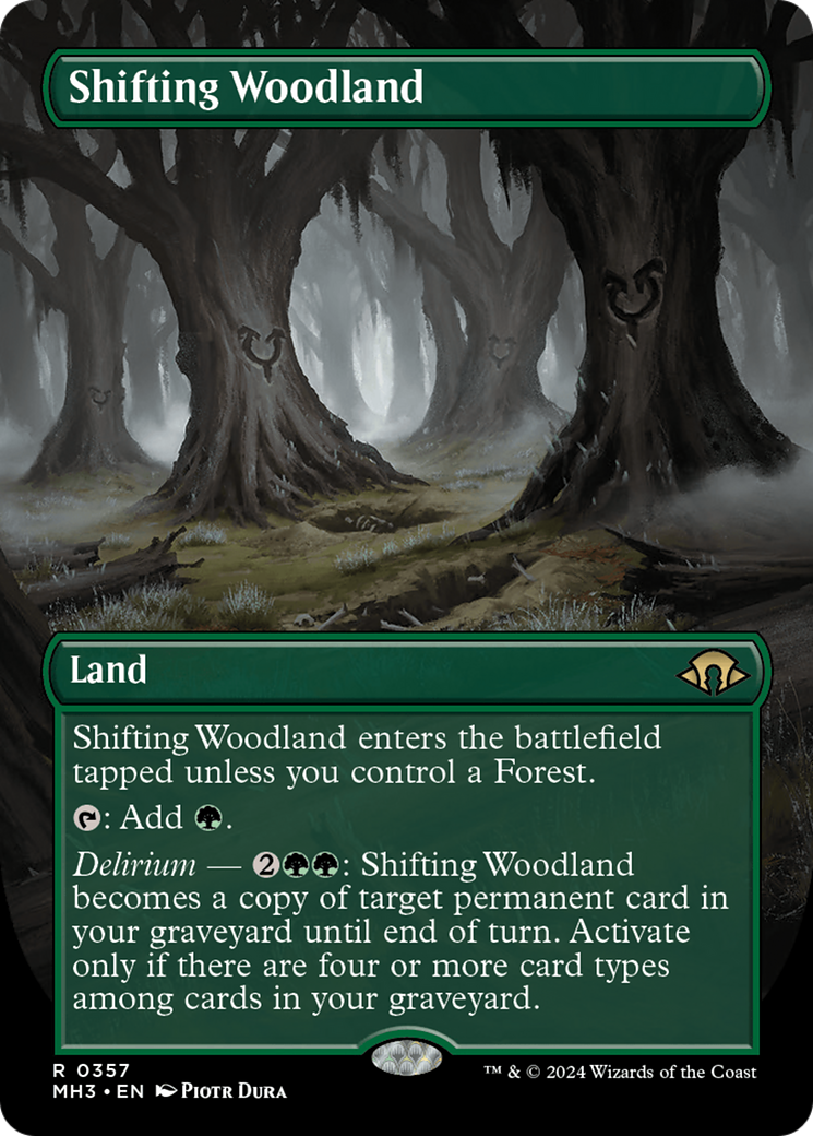 Shifting Woodland (MH3-357) - Modern Horizons 3 (Borderless) - Premium MTG Single from Wizards of the Coast - Just $7.37! Shop now at Game Crave Tournament Store