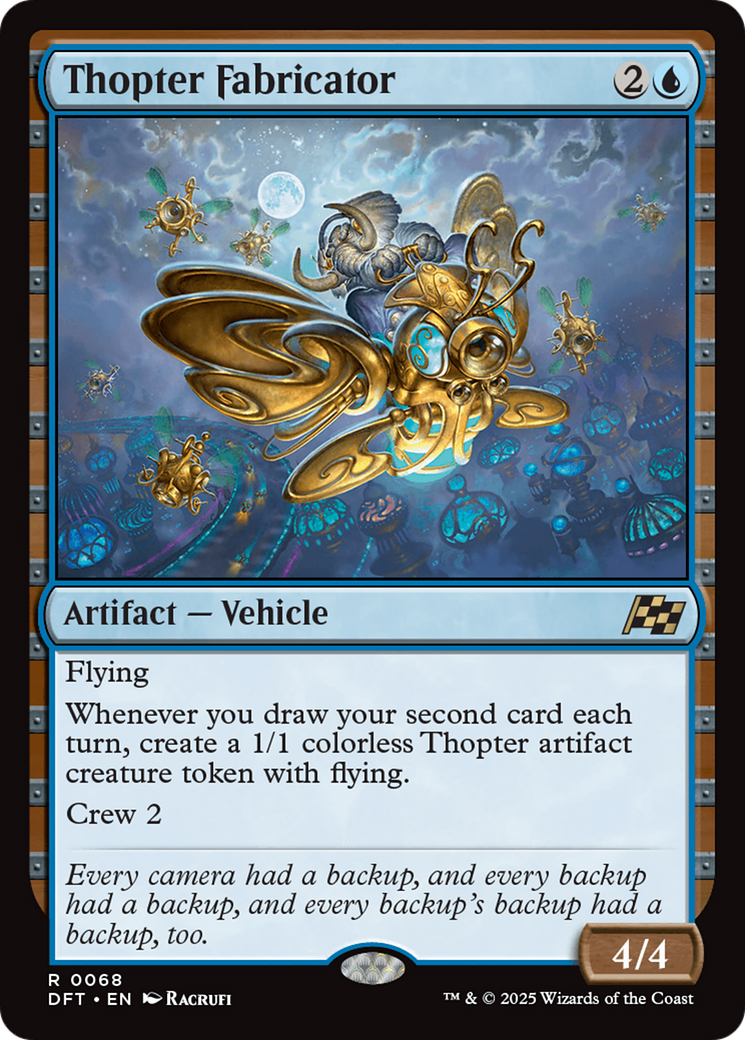 Thopter Fabricator (DFT-068) - Aetherdrift Foil - Premium MTG Single from Wizards of the Coast - Just $0.09! Shop now at Game Crave Tournament Store