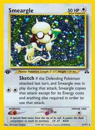 Smeargle 11/75 - Neo Discovery 1st Edition Holofoil