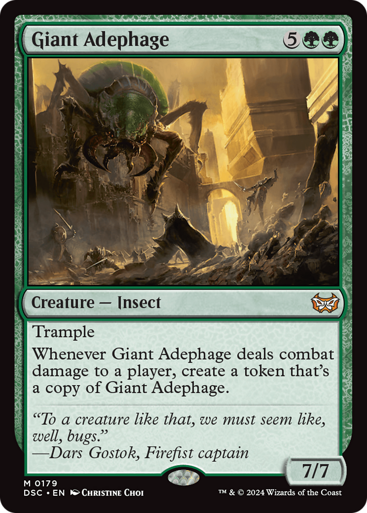 Giant Adephage (DSC-179) - Duskmourn: House of Horror Commander - Premium MTG Single from Wizards of the Coast - Just $0.25! Shop now at Game Crave Tournament Store
