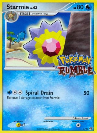 Starmie 5/16 - Pokmon Rumble Holofoil