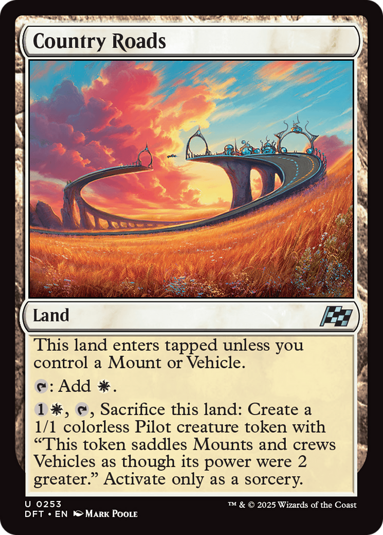 Country Roads (DFT-253) - Aetherdrift Foil - Premium MTG Single from Wizards of the Coast - Just $0.08! Shop now at Game Crave Tournament Store