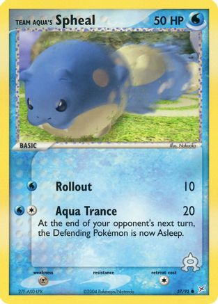 Team Aqua's Spheal 57/95 - Team Magma vs Team Aqua Reverse Holofoil