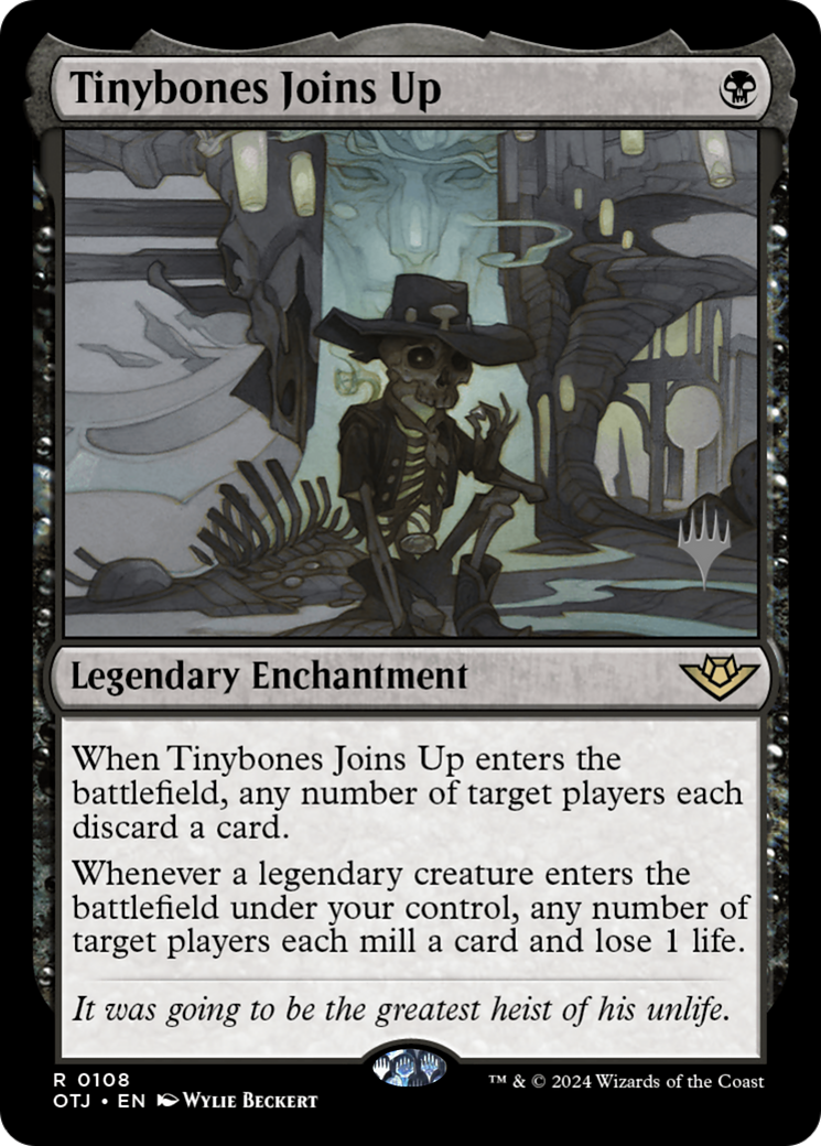Tinybones Joins Up (POTJ-108P) - Outlaws of Thunder Junction Promos Foil - Premium MTG Single from Wizards of the Coast - Just $0.74! Shop now at Game Crave Tournament Store