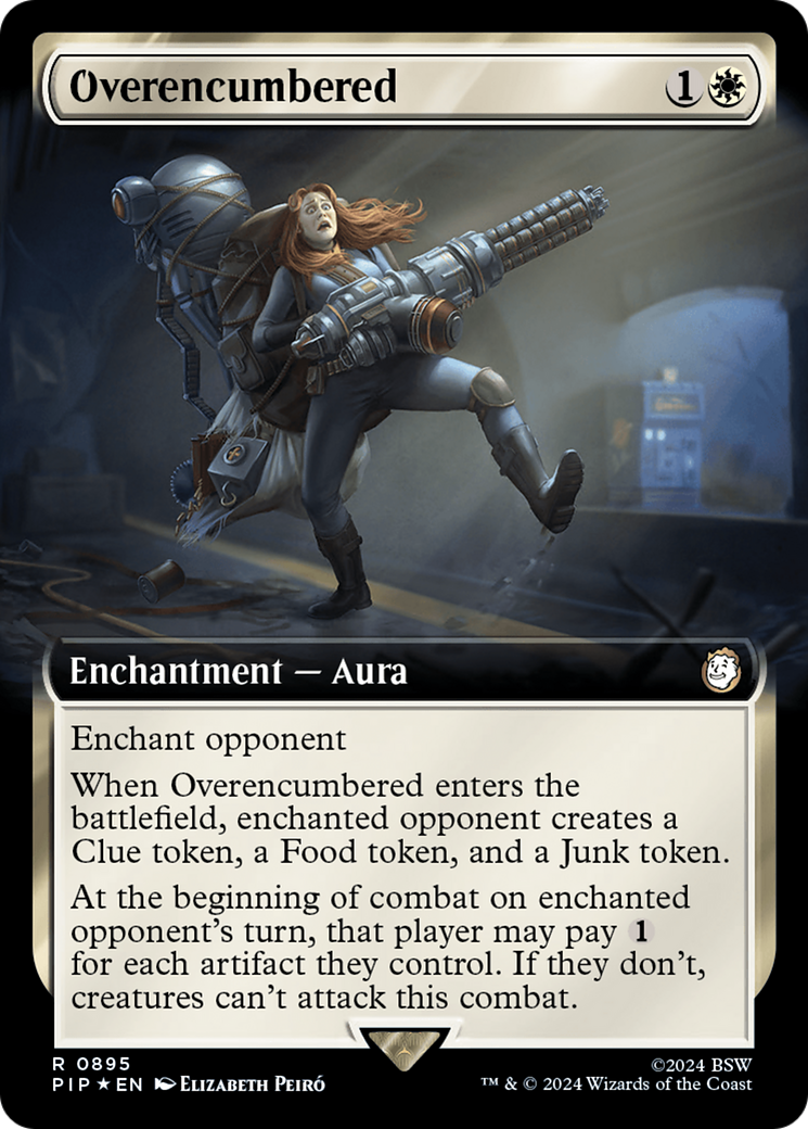 Overencumbered (PIP-895) - Fallout: (Extended Art) - Premium MTG Single from Wizards of the Coast - Just $0.90! Shop now at Game Crave Tournament Store
