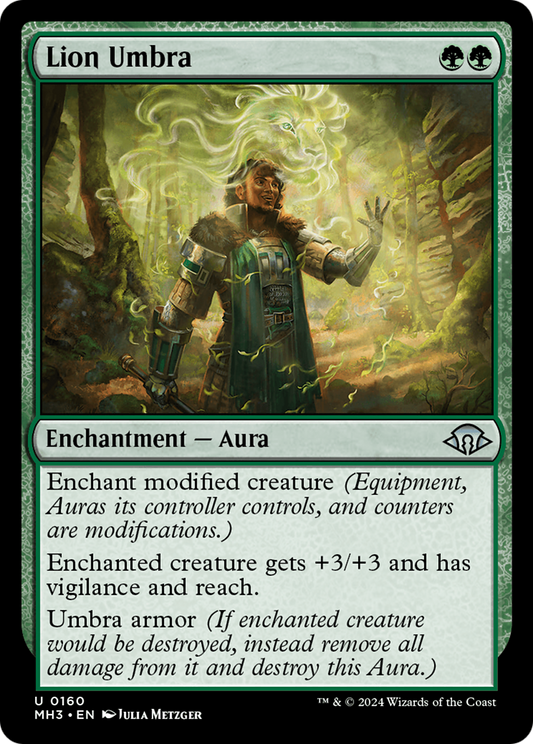 Lion Umbra (MH3-160) - Modern Horizons 3 - Premium MTG Single from Wizards of the Coast - Just $0.25! Shop now at Game Crave Tournament Store