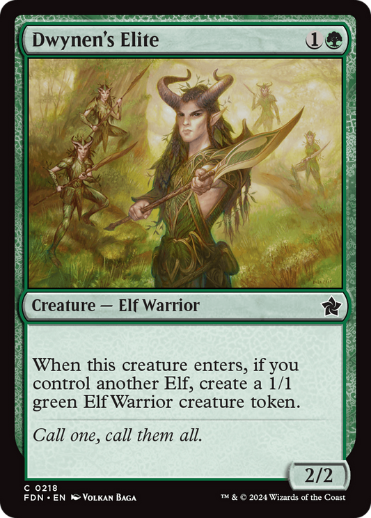 Dwynen's Elite (FDN-218) - Foundations Foil - Premium MTG Single from Wizards of the Coast - Just $0.25! Shop now at Game Crave Tournament Store