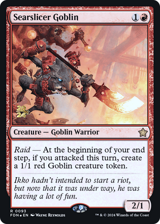 Searslicer Goblin (PRE-93S) - Foundations Promos Foil - Premium MTG Single from Wizards of the Coast - Just $0.29! Shop now at Game Crave Tournament Store