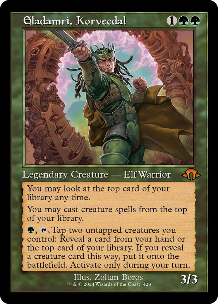 Eladamri, Korvecdal (MH3-423) - Modern Horizons 3 Foil - Premium MTG Single from Wizards of the Coast - Just $10.35! Shop now at Game Crave Tournament Store