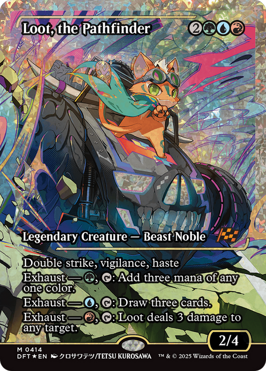 Loot, the Pathfinder (Showcase) (Fracture Foil) (DFT-414) - Aetherdrift Foil - Premium MTG Single from Wizards of the Coast - Just $49.55! Shop now at Game Crave Tournament Store