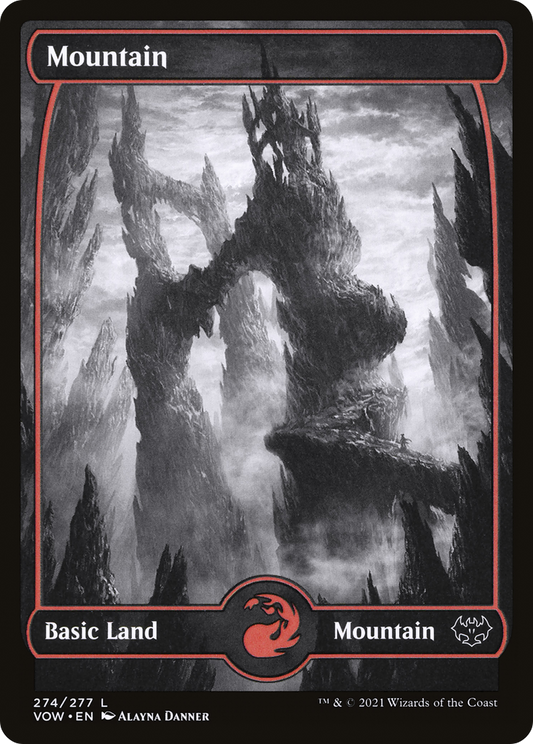 Mountain (VOW-274) - Innistrad: Crimson Vow: (Showcase) Foil - Premium MTG Single from Wizards of the Coast - Just $0.25! Shop now at Game Crave Tournament Store