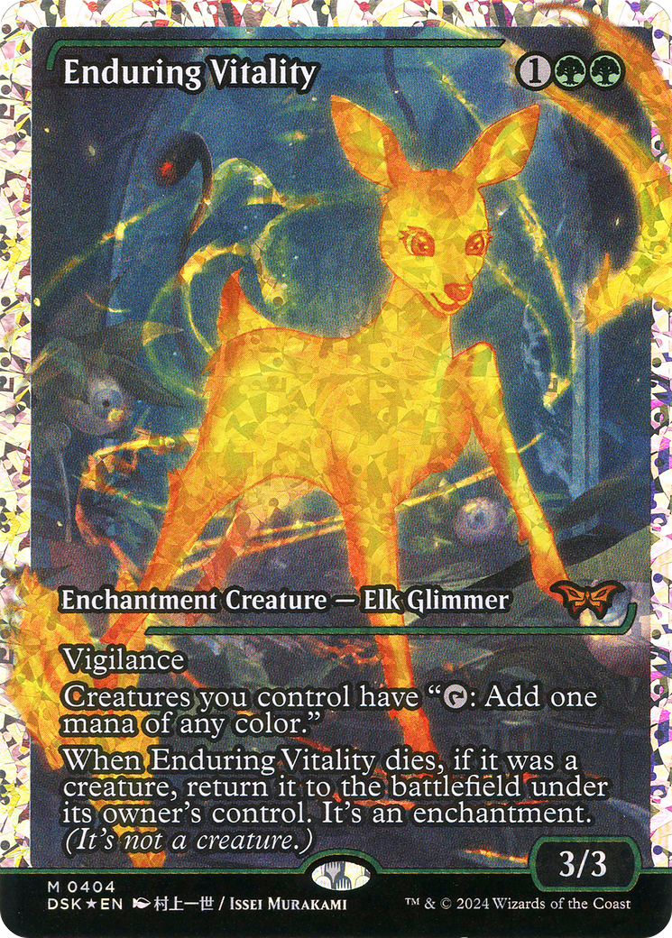 Enduring Vitality (DSK-404) - Duskmourn: House of Horror: (Showcase) Foil - Premium MTG Single from Wizards of the Coast - Just $193.81! Shop now at Game Crave Tournament Store