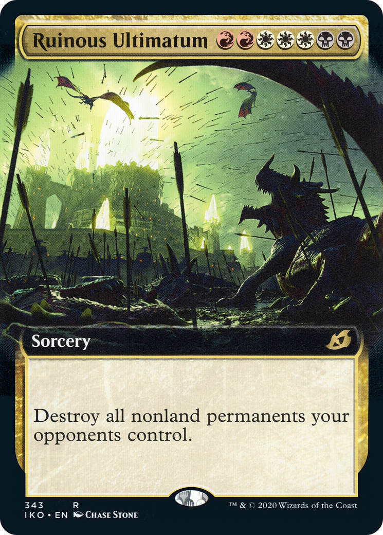 Ruinous Ultimatum (IKO-343) - Ikoria: Lair of Behemoths: (Extended Art) Foil - Premium MTG Single from Wizards of the Coast - Just $9.90! Shop now at Game Crave Tournament Store