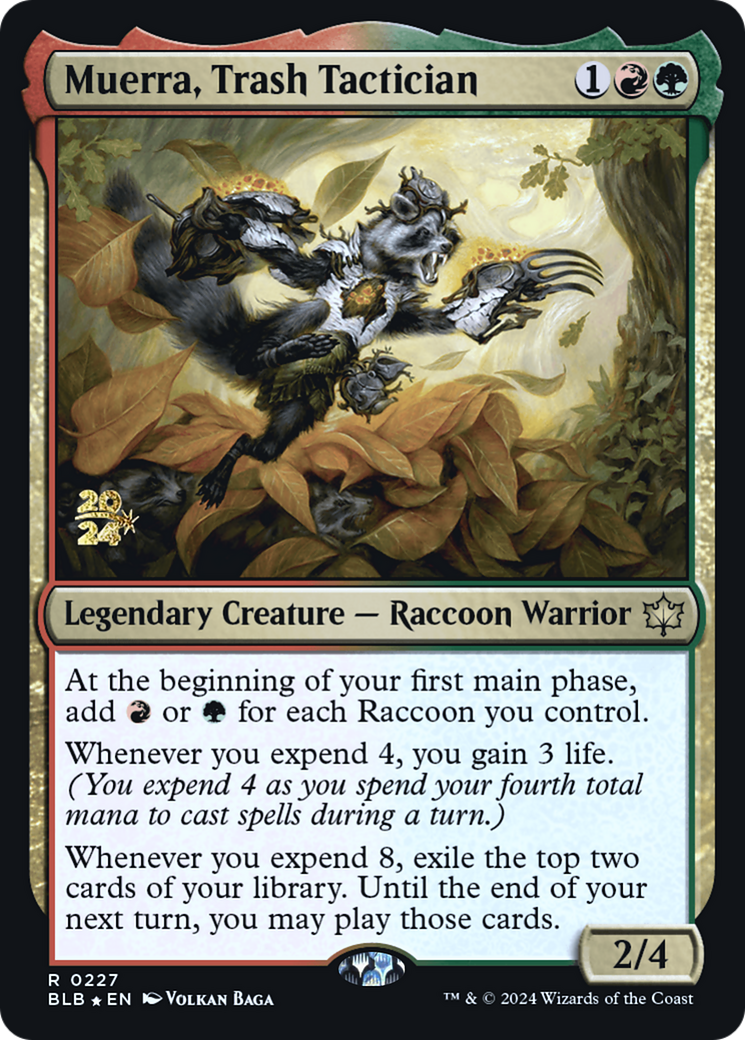 Muerra, Trash Tactician (PBLB-227S) - Bloomburrow Promos Foil - Premium MTG Single from Wizards of the Coast - Just $0.60! Shop now at Game Crave Tournament Store