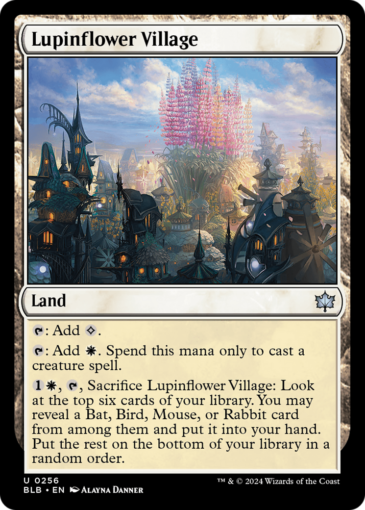 Lupinflower Village (BLB-256) - Bloomburrow Foil - Premium MTG Single from Wizards of the Coast - Just $0.25! Shop now at Game Crave Tournament Store