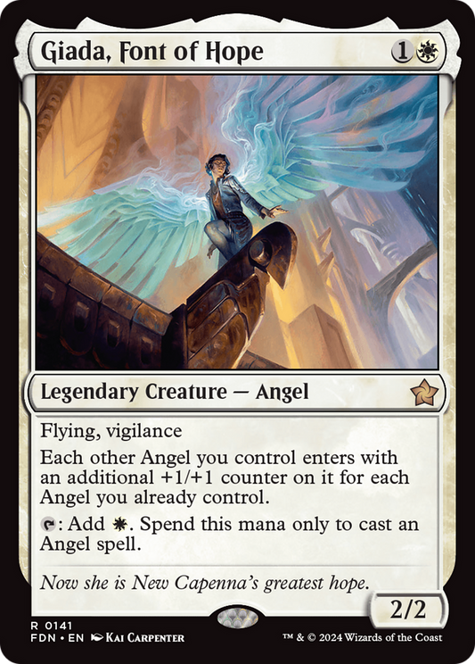 Giada, Font of Hope (FDN-141) - Foundations Foil - Premium MTG Single from Wizards of the Coast - Just $1.20! Shop now at Game Crave Tournament Store