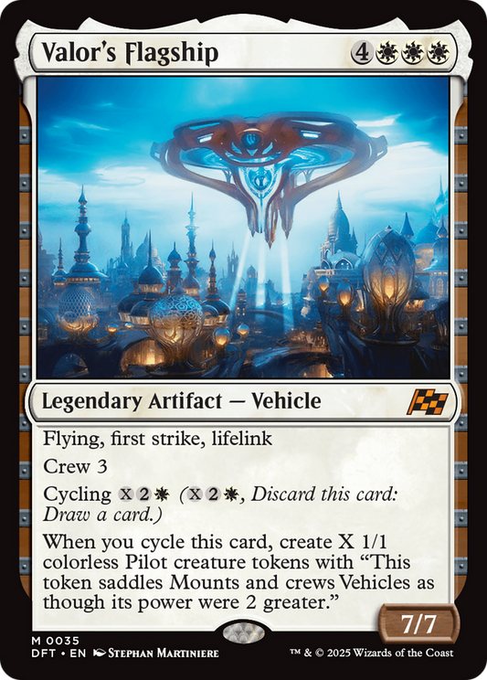 Valor's Flagship (DFT-035) - Aetherdrift - Premium MTG Single from Wizards of the Coast - Just $0.13! Shop now at Game Crave Tournament Store