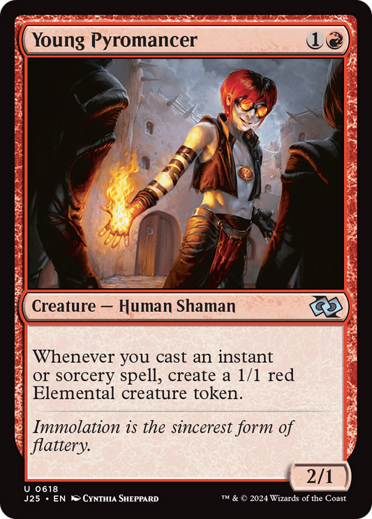 Young Pyromancer (J25-618) - Foundations Jumpstart - Premium MTG Single from Wizards of the Coast - Just $0.25! Shop now at Game Crave Tournament Store