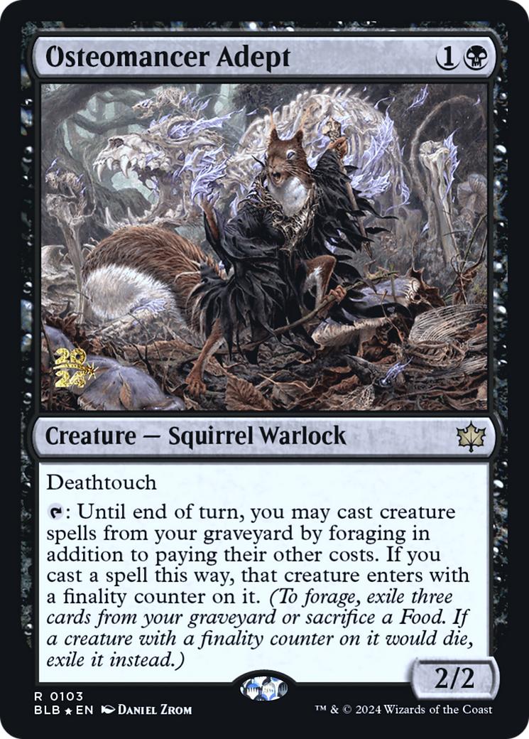 Osteomancer Adept (PBLB-103S) - Bloomburrow Promos Foil - Premium MTG Single from Wizards of the Coast - Just $0.69! Shop now at Game Crave Tournament Store