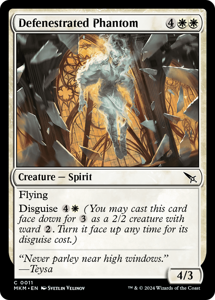 Defenestrated Phantom (MKM-011) - Murders at Karlov Manor Foil - Premium MTG Single from Wizards of the Coast - Just $0.25! Shop now at Game Crave Tournament Store