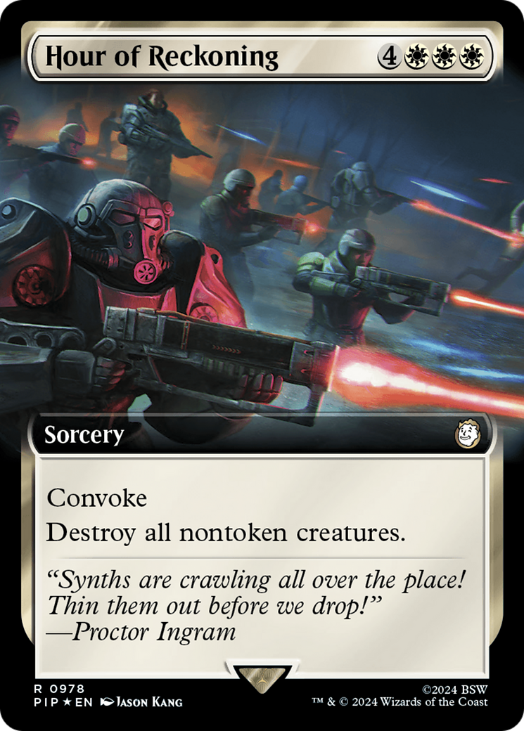 Hour of Reckoning (PIP-978) - Fallout: (Extended Art) Foil - Premium MTG Single from Wizards of the Coast - Just $1.19! Shop now at Game Crave Tournament Store