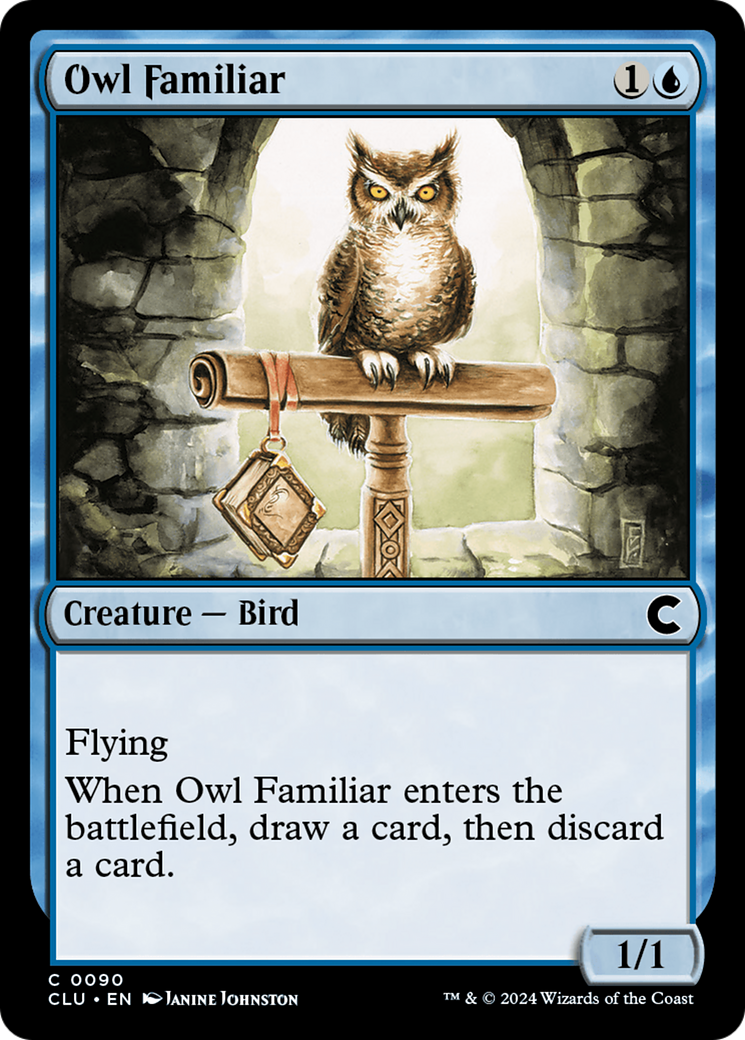 Owl Familiar (CLU-090) - Ravnica: Clue Edition - Premium MTG Single from Wizards of the Coast - Just $0.26! Shop now at Game Crave Tournament Store