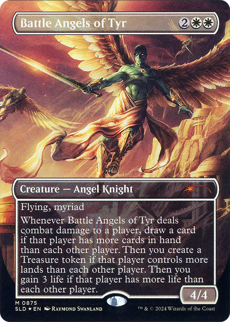 Battle Angels of Tyr (SLD-875) - Secret Lair Drop (Borderless) Foil - Premium MTG Single from Wizards of the Coast - Just $60.01! Shop now at Game Crave Tournament Store