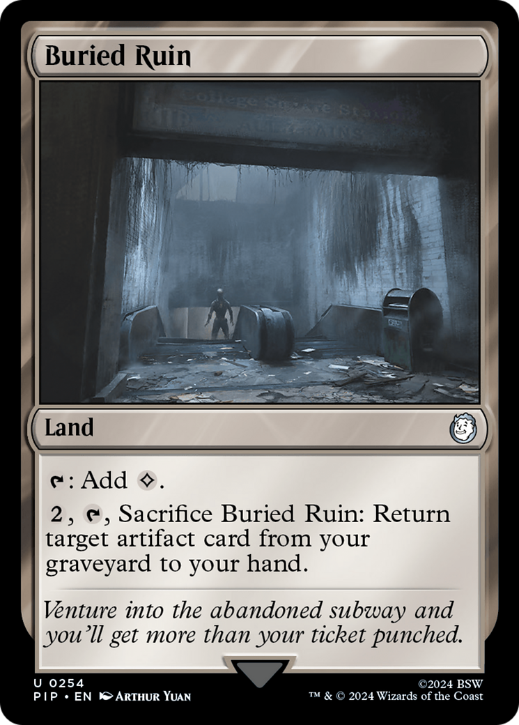 Buried Ruin (PIP-254) - Fallout - Premium MTG Single from Wizards of the Coast - Just $0.26! Shop now at Game Crave Tournament Store