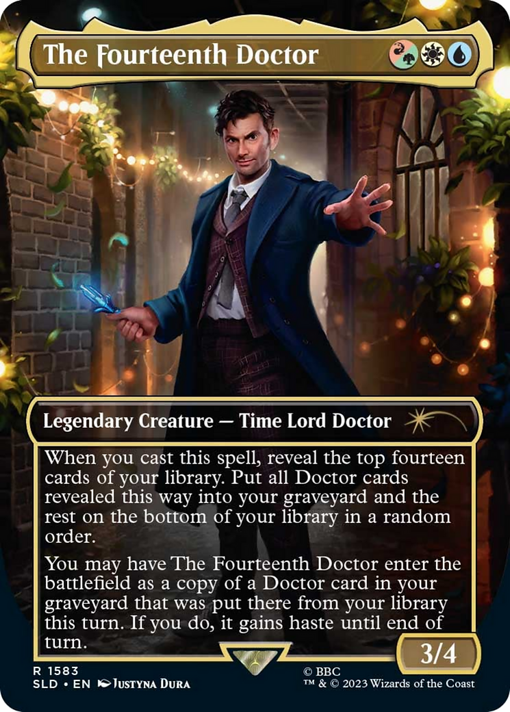 The Fourteenth Doctor (SLD-1583) - Secret Lair Drop (Borderless) Foil - Premium MTG Single from Wizards of the Coast - Just $72.53! Shop now at Game Crave Tournament Store