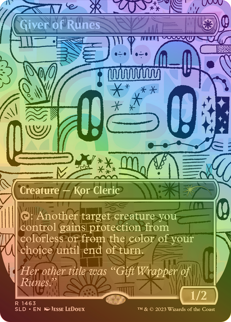 Giver of Runes (SLD-1463★) - Secret Lair Drop (Borderless) Foil - Premium MTG Single from Wizards of the Coast - Just $10.79! Shop now at Game Crave Tournament Store