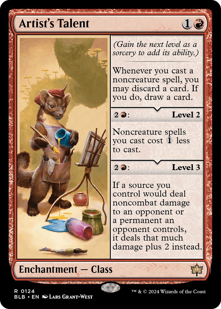 Artist's Talent (BLB-124) - Bloomburrow Foil - Premium MTG Single from Wizards of the Coast - Just $3.79! Shop now at Game Crave Tournament Store