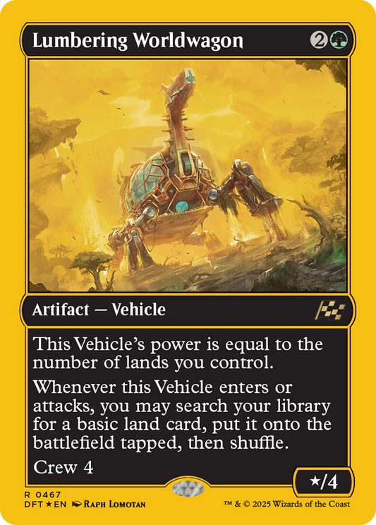 Lumbering Worldwagon (First-Place Foil) (DFT-467) - Aetherdrift Foil - Premium MTG Single from Wizards of the Coast - Just $0.35! Shop now at Game Crave Tournament Store