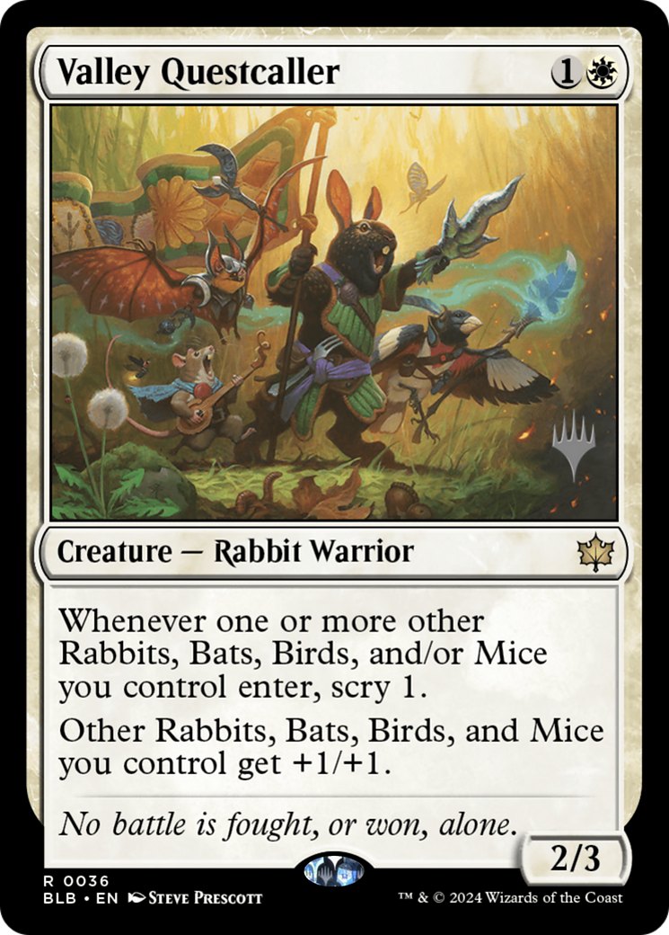 Valley Questcaller (PBLB-36P) - Bloomburrow Promos Foil - Premium MTG Single from Wizards of the Coast - Just $2.26! Shop now at Game Crave Tournament Store