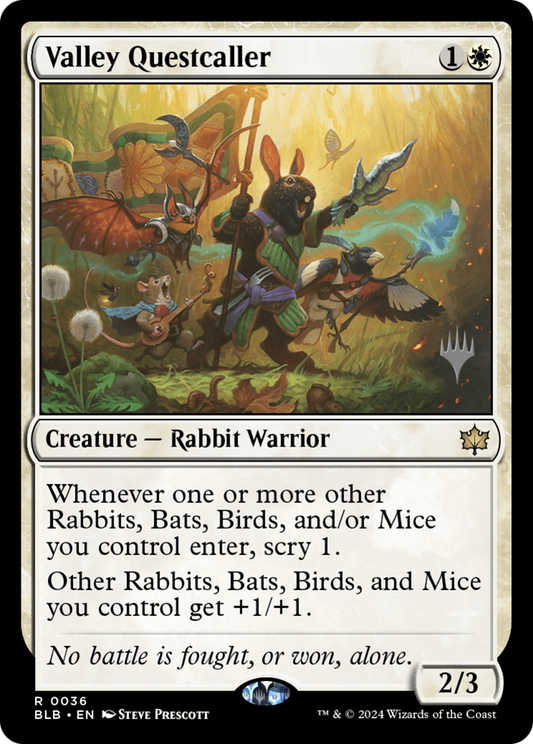Valley Questcaller (PBLB-36P) - Bloomburrow Promos - Premium MTG Single from Wizards of the Coast - Just $0.89! Shop now at Game Crave Tournament Store