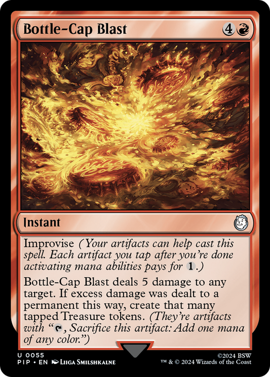 Bottle-Cap Blast (PIP-055) - Fallout - Premium MTG Single from Wizards of the Coast - Just $0.30! Shop now at Game Crave Tournament Store
