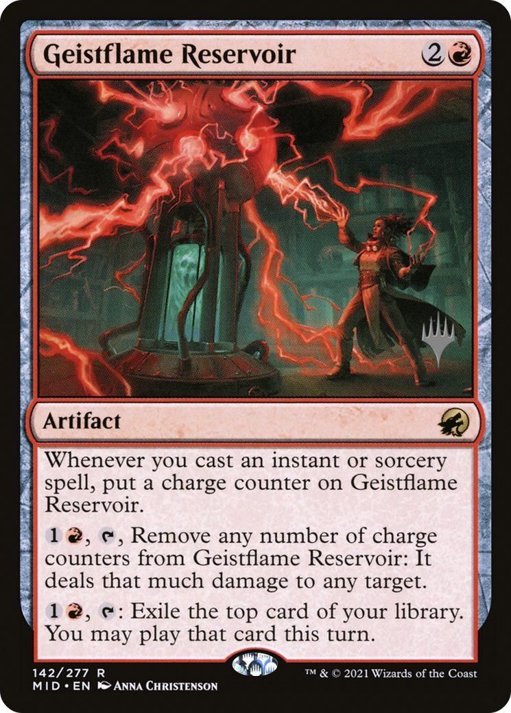 Geistflame Reservoir (PMID-142P) - Innistrad: Midnight Hunt Promos Foil - Premium MTG Single from Wizards of the Coast - Just $0.08! Shop now at Game Crave Tournament Store