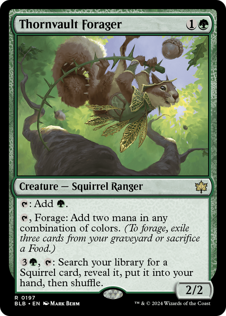 Thornvault Forager (BLB-197) - Bloomburrow - Premium MTG Single from Wizards of the Coast - Just $0.62! Shop now at Game Crave Tournament Store