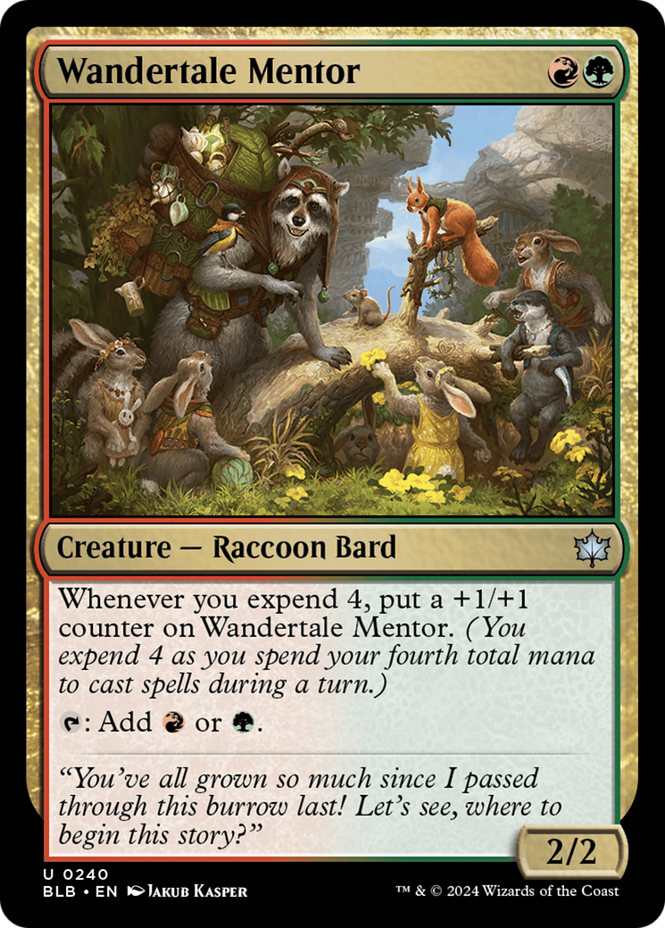 Wandertale Mentor (BLB-240) - Bloomburrow - Premium MTG Single from Wizards of the Coast - Just $0.25! Shop now at Game Crave Tournament Store