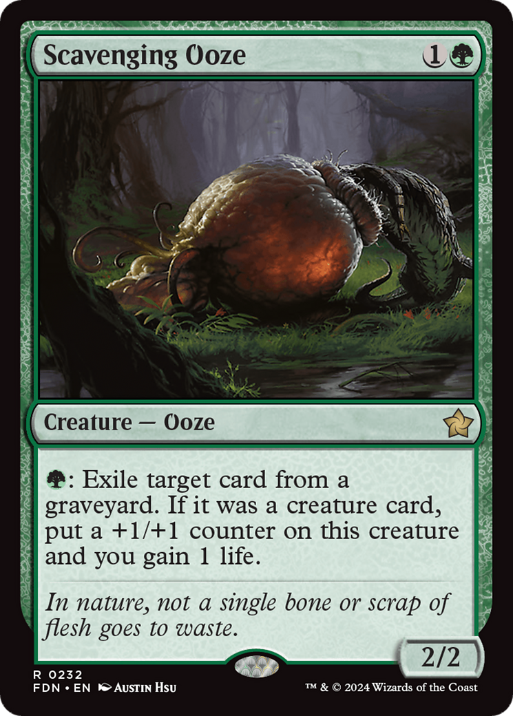 Scavenging Ooze (FDN-232) - Foundations - Premium MTG Single from Wizards of the Coast - Just $0.25! Shop now at Game Crave Tournament Store