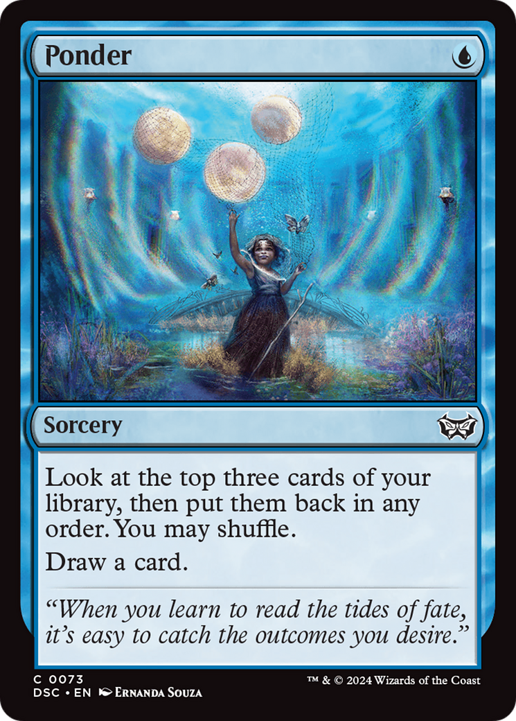 Ponder (DSC-073) - Duskmourn: House of Horror Commander - Premium MTG Single from Wizards of the Coast - Just $1.14! Shop now at Game Crave Tournament Store