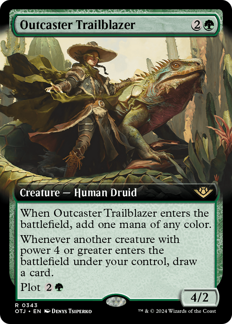 Outcaster Trailblazer (OTJ-343) - Outlaws of Thunder Junction: (Extended Art) - Premium MTG Single from Wizards of the Coast - Just $1.63! Shop now at Game Crave Tournament Store