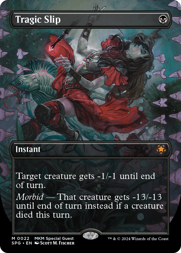 Tragic Slip (SPG-022) - Special Guests (Borderless) - Premium MTG Single from Wizards of the Coast - Just $3.82! Shop now at Game Crave Tournament Store
