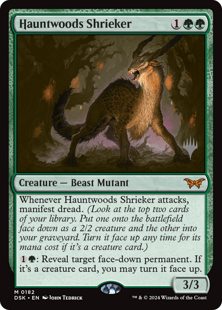 Hauntwoods Shrieker (PDSK-182P) - Duskmourn: House of Horror Promos - Premium MTG Single from Wizards of the Coast - Just $1.78! Shop now at Game Crave Tournament Store
