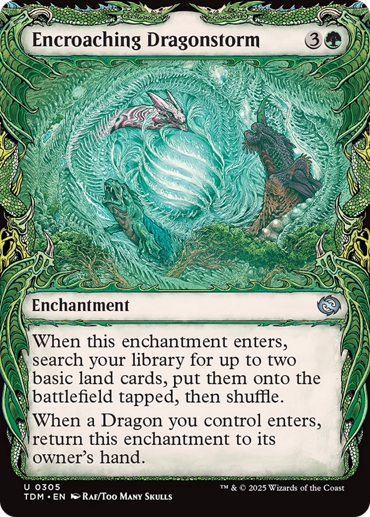 Encroaching Dragonstorm (TDM-305) - Tarkir: Dragonstorm: (Showcase, enchantment) - Premium MTG Single from Wizards of the Coast - Just $0.13! Shop now at Game Crave Tournament Store