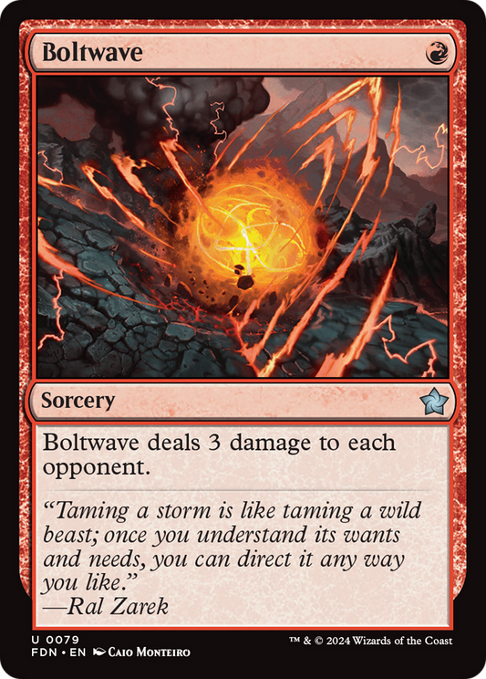 Boltwave (FDN-079) - Foundations Foil - Premium MTG Single from Wizards of the Coast - Just $2.26! Shop now at Game Crave Tournament Store